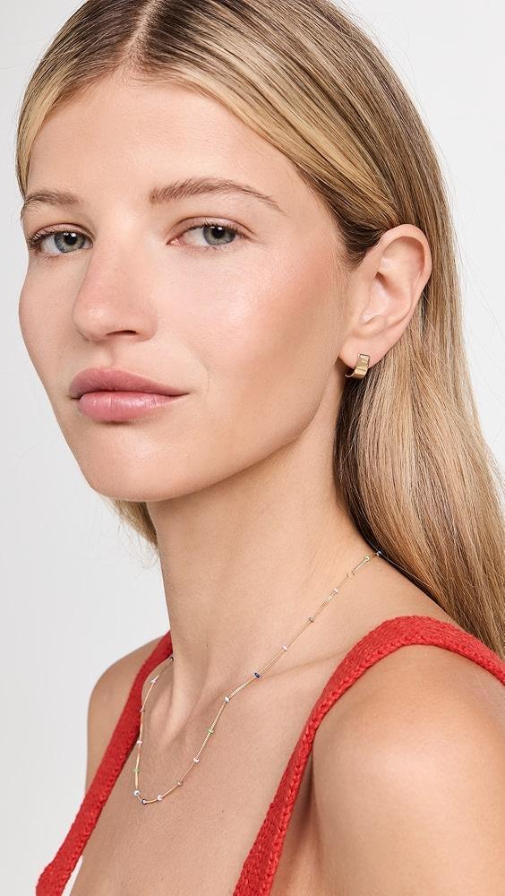 Zoe Chicco 14k Wide Flat Huggie Hoop Earrings | Shopbop Product Image