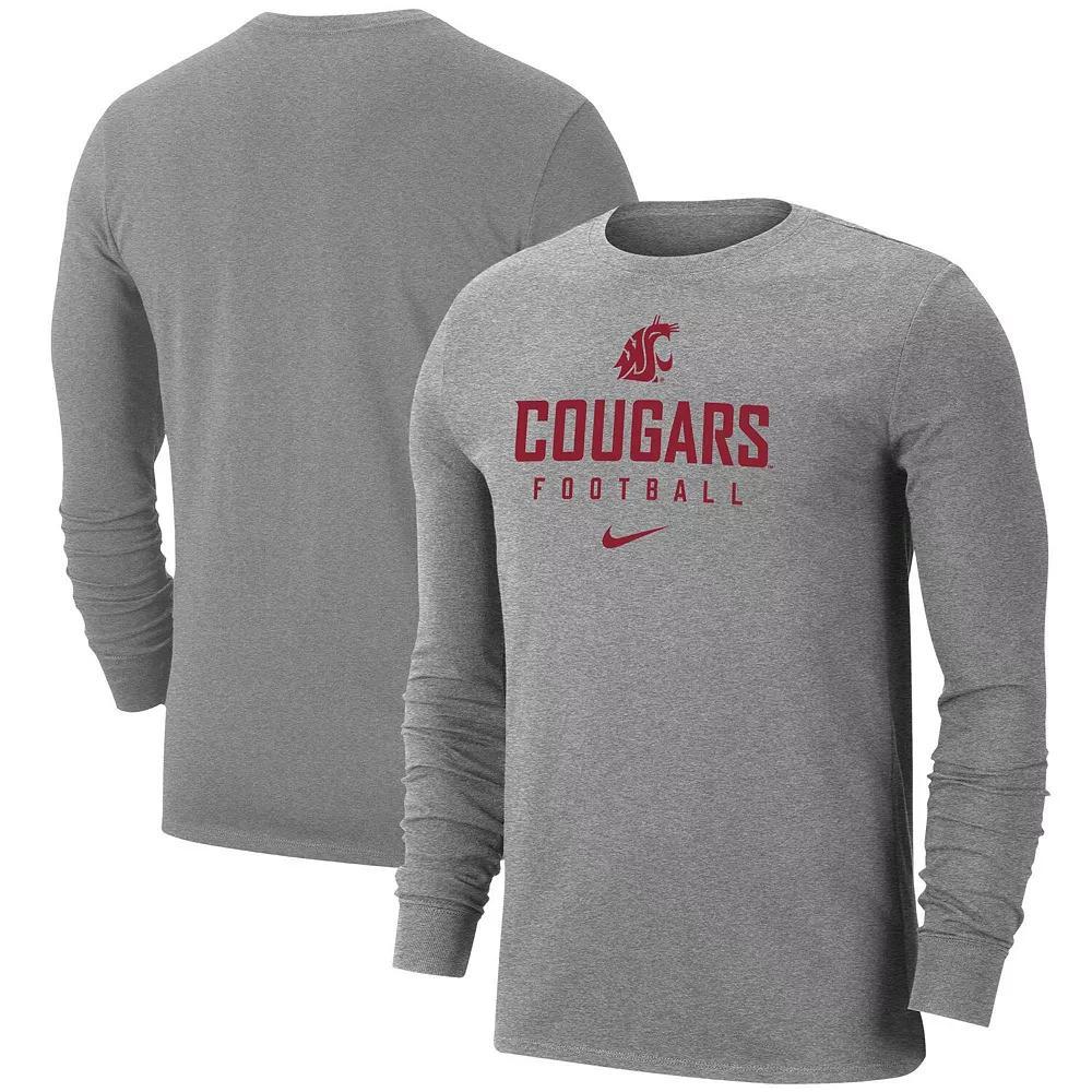 Men's Nike Heather Gray Washington State Cougars Changeover Long Sleeve T-Shirt, Size: Small, Wsc Grey Product Image