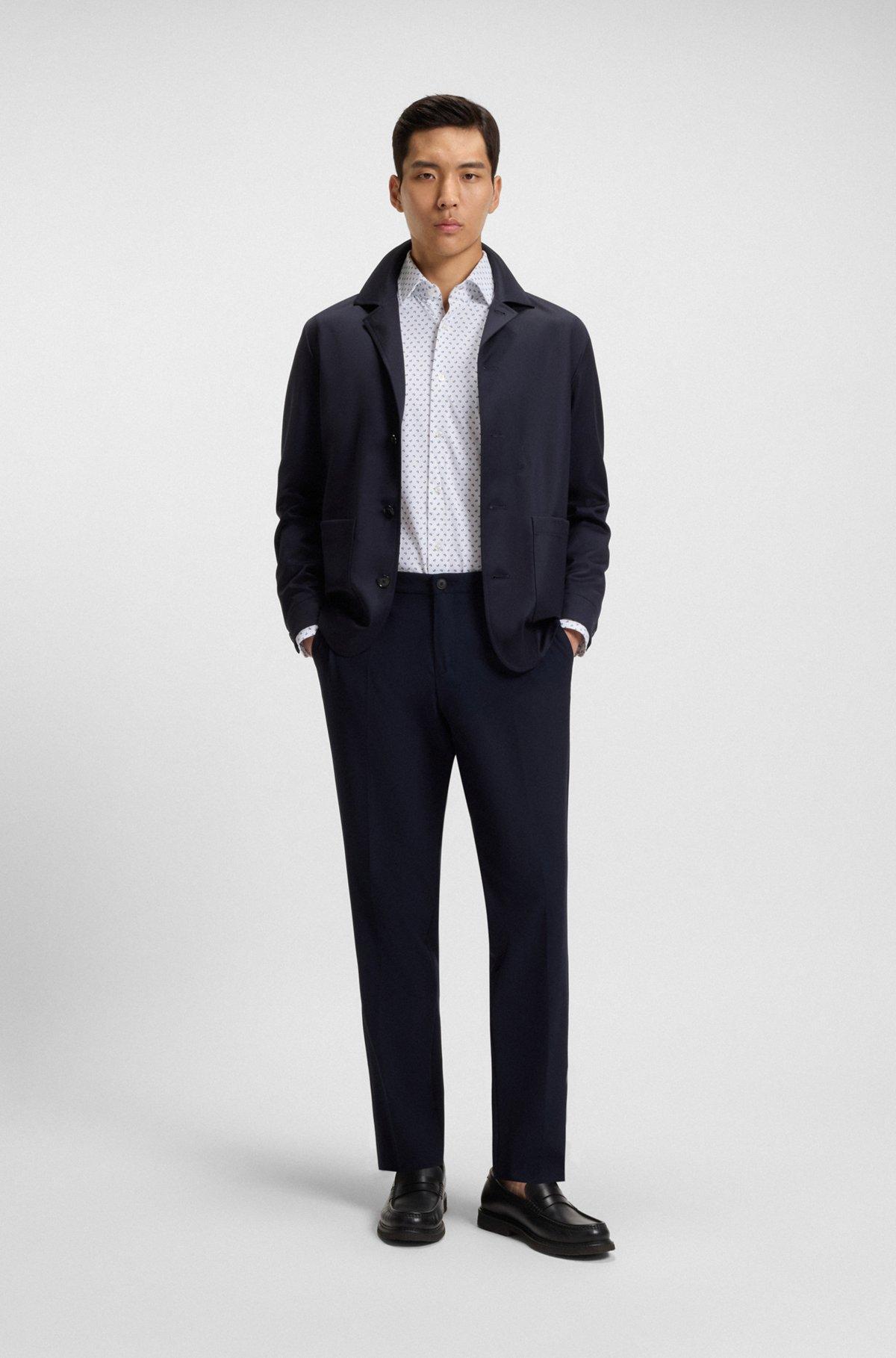 Slim-fit shirt in Italian-made performance-stretch fabric Product Image