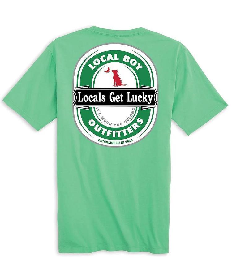 SALE Local Boy® Men's S/S Clover Green Locals Get Lucky T-Shirt Product Image