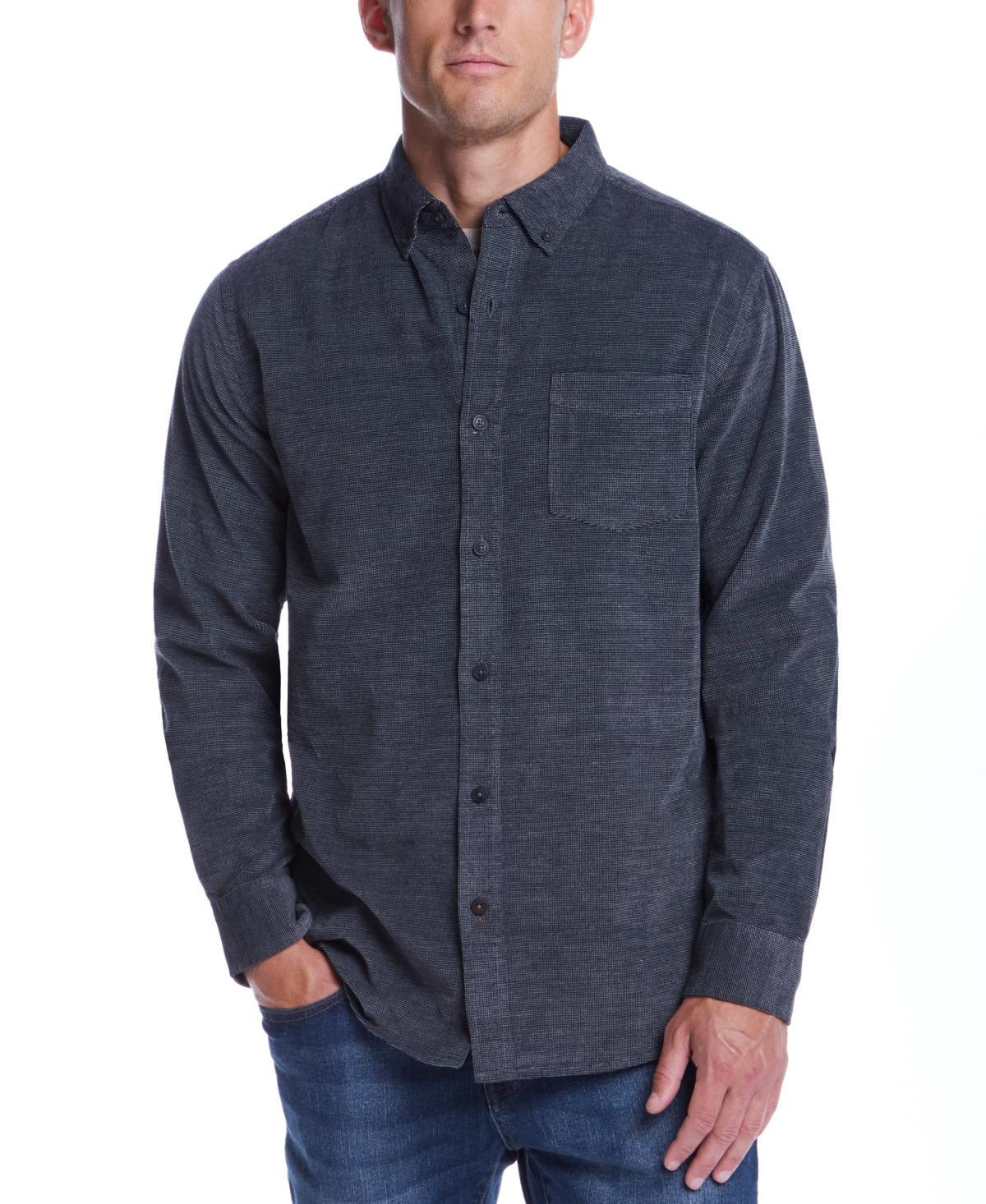 Weatherproof Vintage Mens Distressed Corduroy Long Sleeve Button Down Shirt Product Image