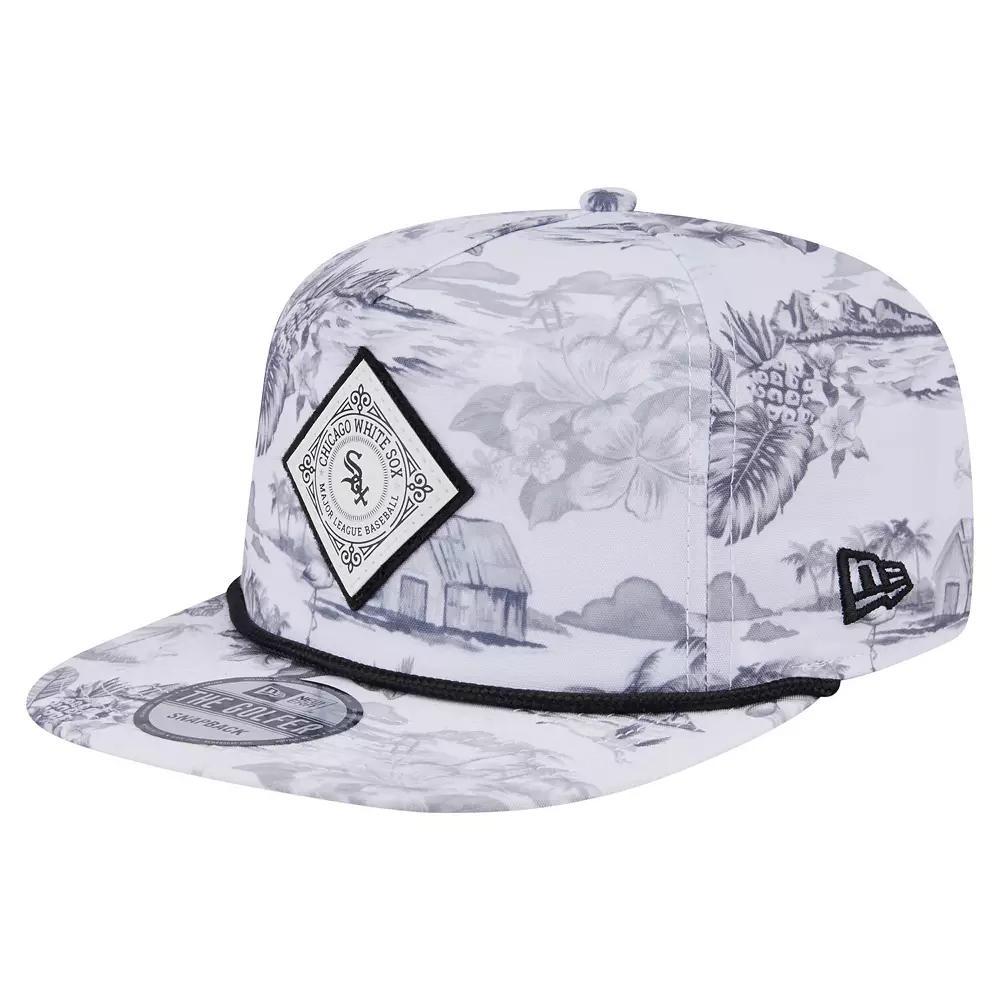 Men's New Era White Chicago White Sox Printed Island Golfer Snapback Hat Product Image