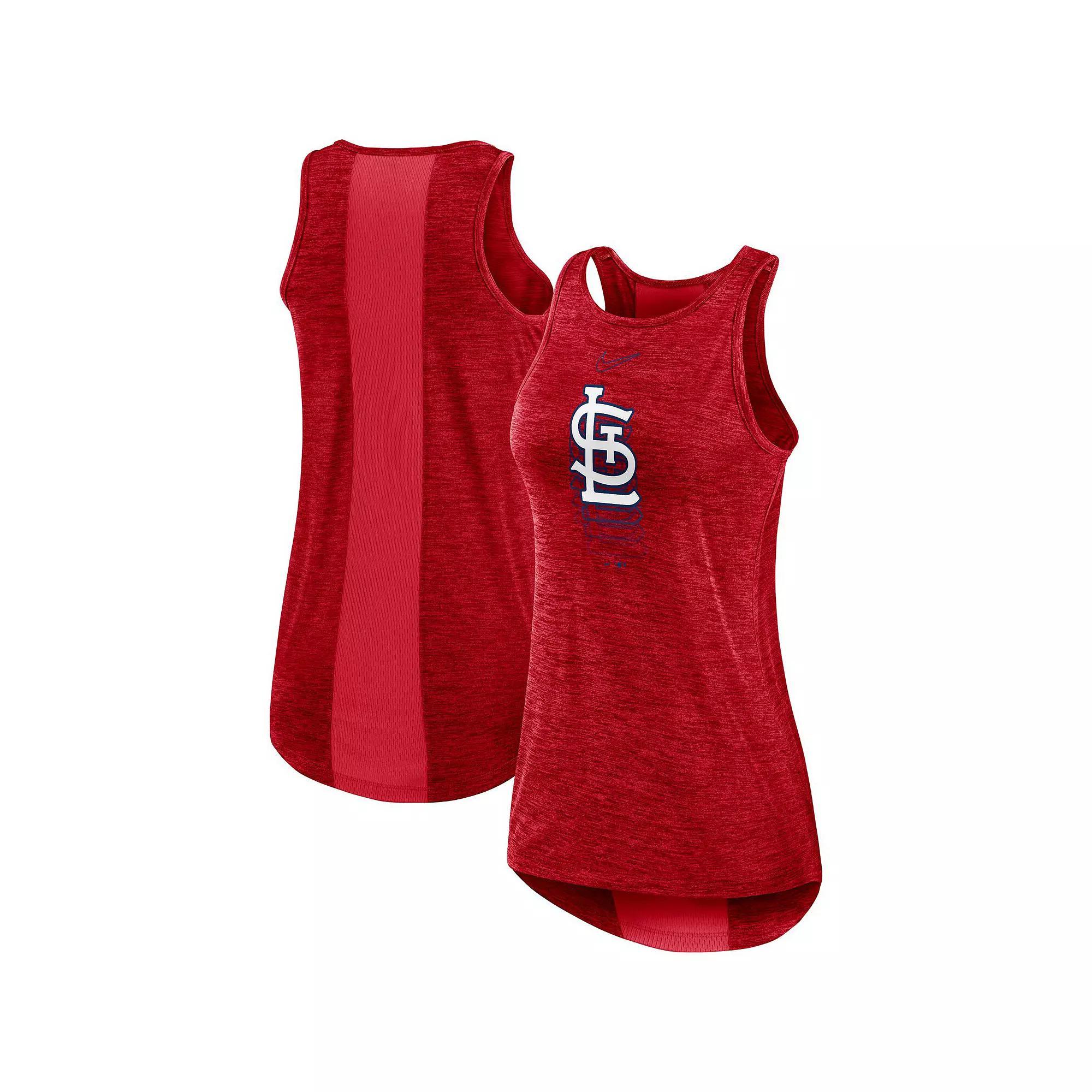 Women's Nike Red Washington Nationals Logo Fade High Neck Performance Tank Top,  Product Image