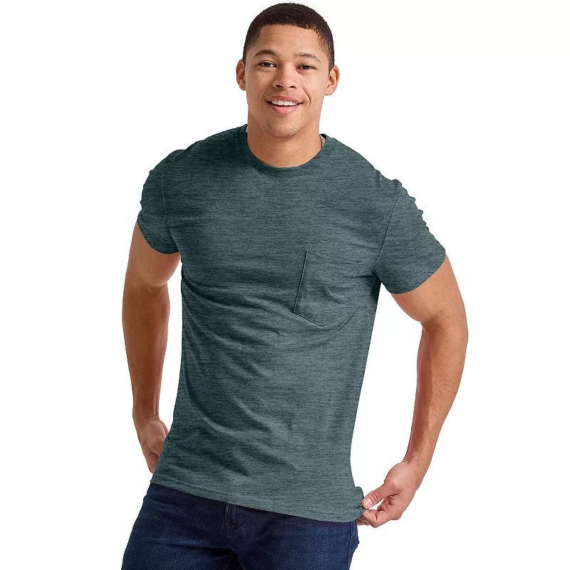 Hanes Originals Mens Tri-Blend Pocket T-Shirt Mint To Be Green Heather S Product Image