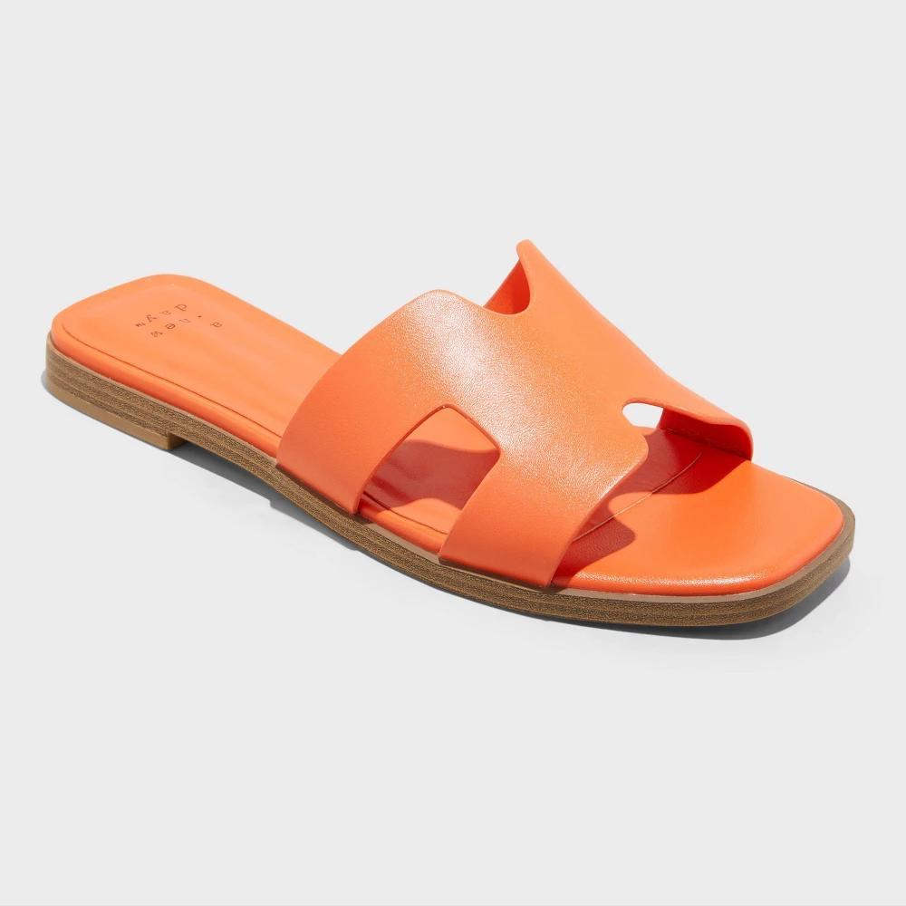 Womens Nina H-Band Slide Sandals - A New Day Orange 8 Product Image