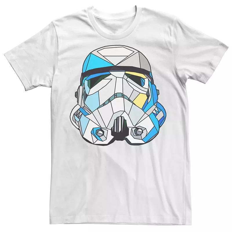 Men's Star Wars Stained Glass Style Stormtrooper Helmet Tee, Size: Small, Blue Product Image