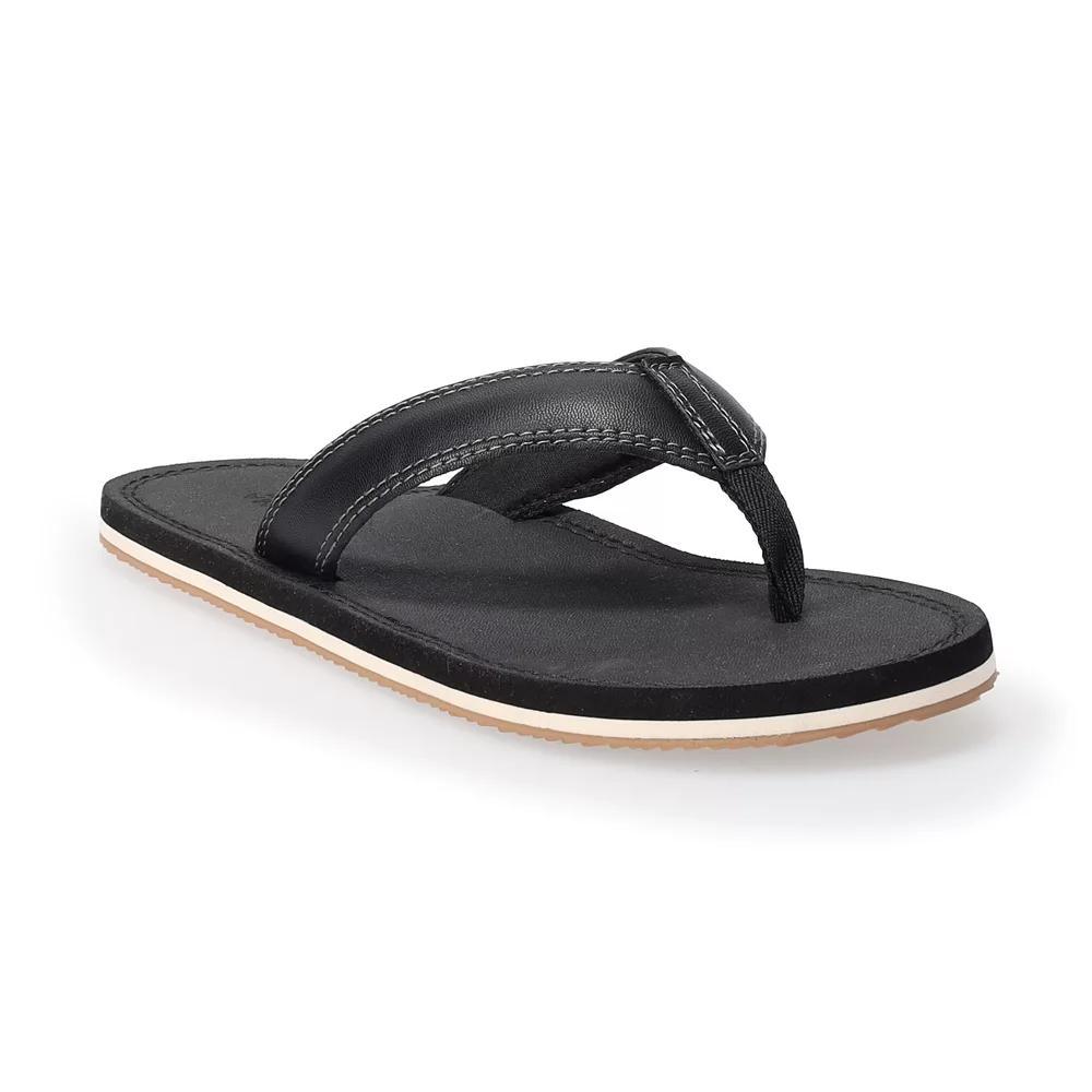 Sonoma Goods For Life® Colson Men's Thong Sandals, Size: Large 10/11, Black Product Image