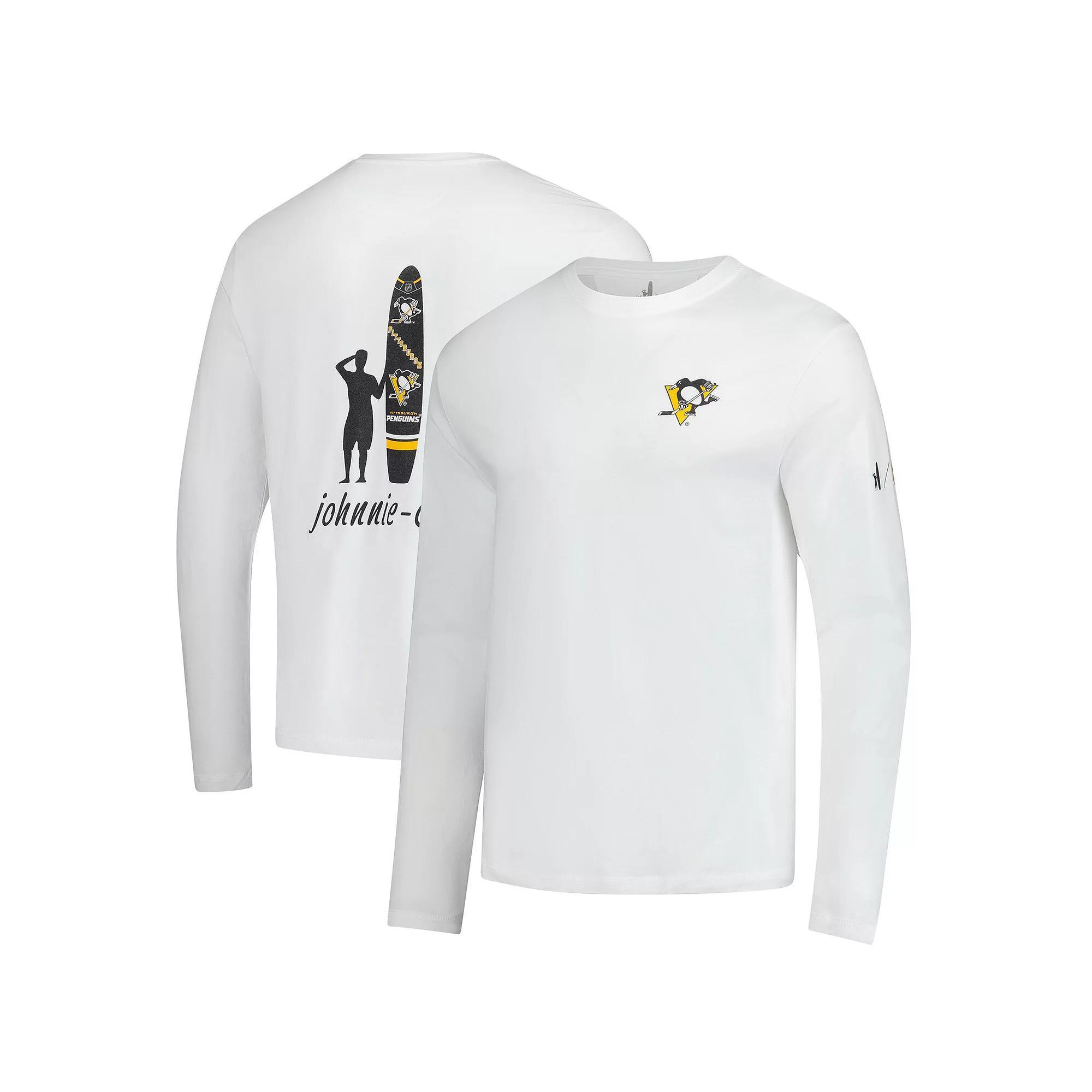 Men's johnnie-O White Pittsburgh Penguins Adam Long Sleeve T-Shirt,  Product Image