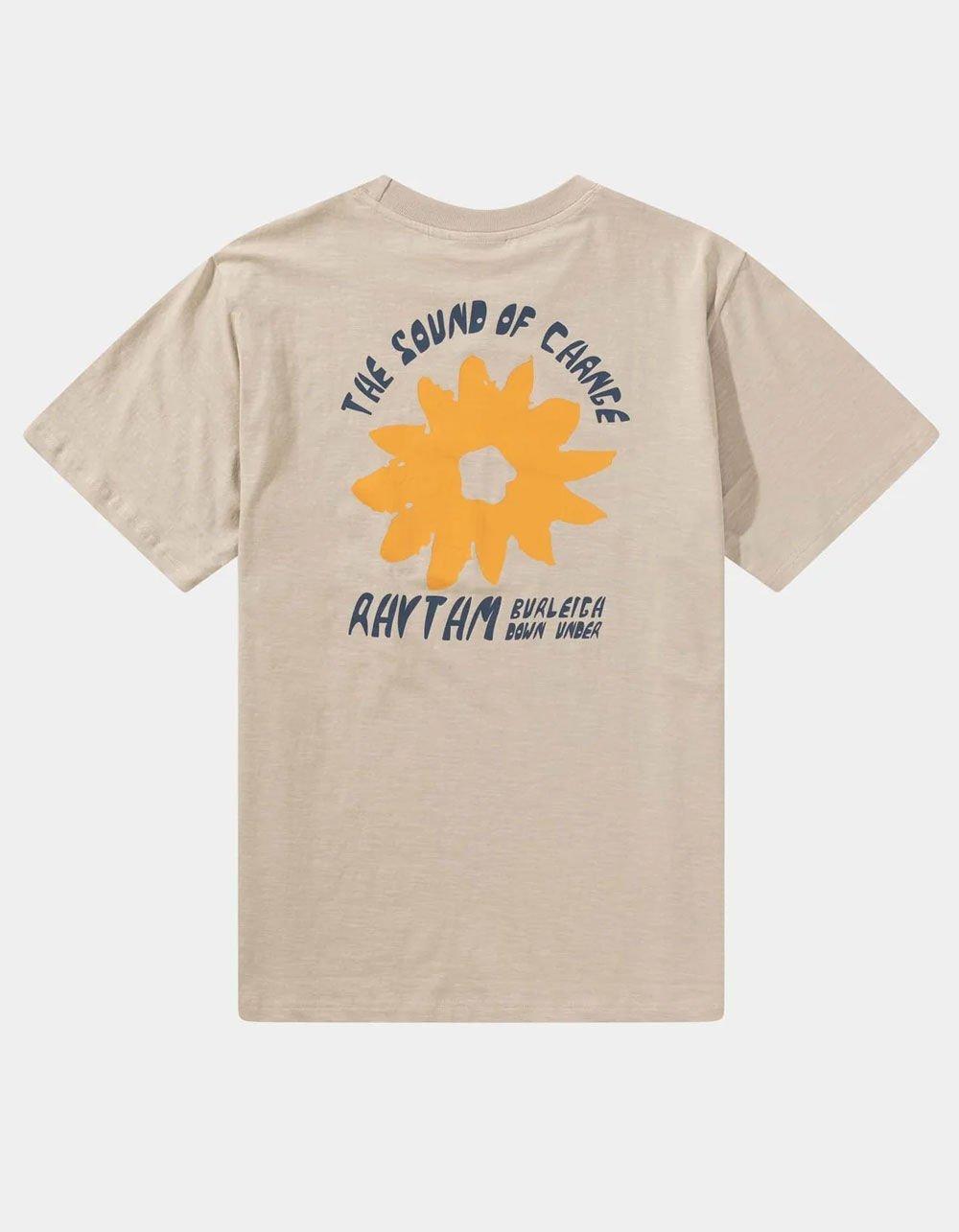 RHYTHM Down Under Slub Mens Tee - STONE Product Image