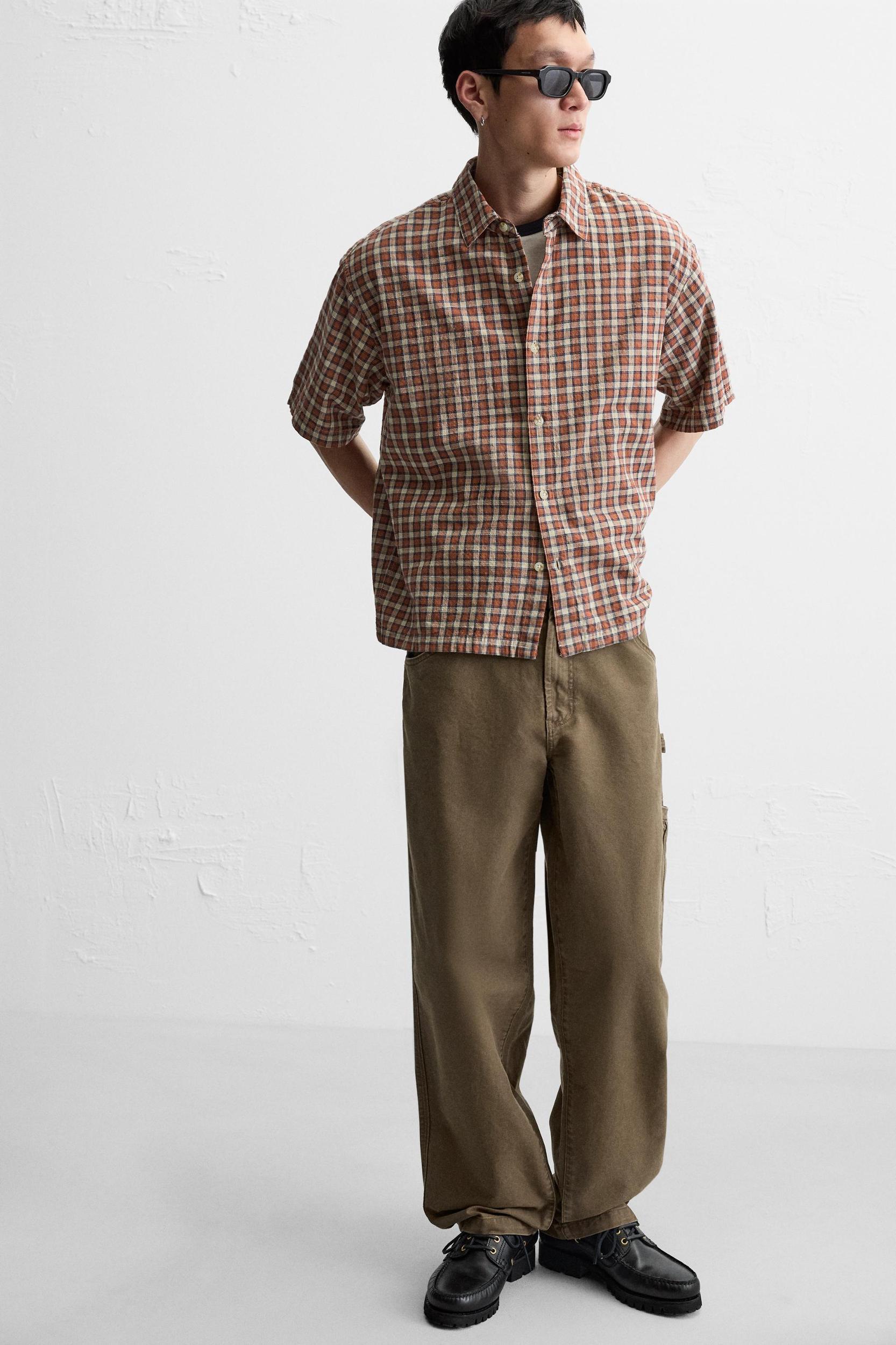 TEXTURED PLAID SHIRT Product Image