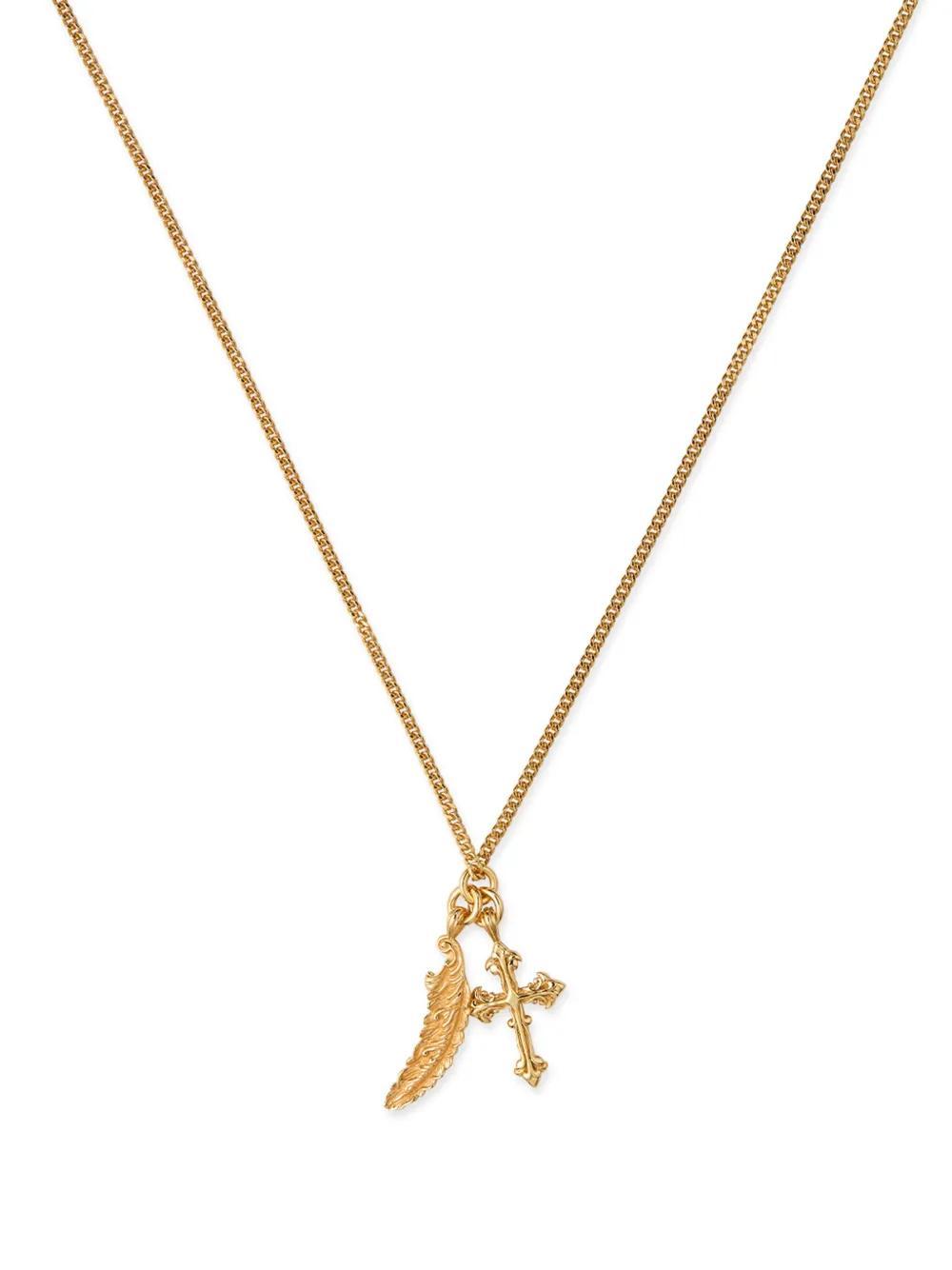 EMANUELE BICOCCHI Cross Chain Necklace In Gold Product Image