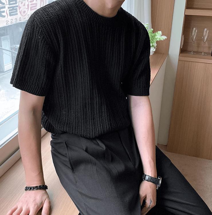 RT No. 11514 KNIT HOLLOW SHORT SLEEVE Product Image