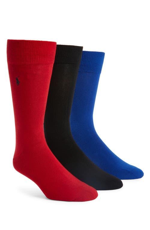 Polo Ralph Lauren Mens 3-Pk. Solid Cotton Dress Socks Product Image