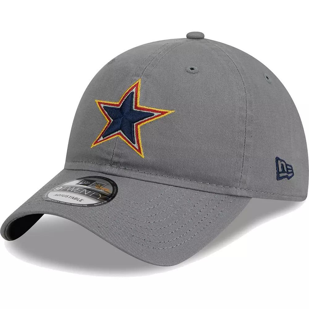 Men's New Era Gray Dallas Cowboys Color Pack 9TWENTY Adjustable Hat, Grey Product Image