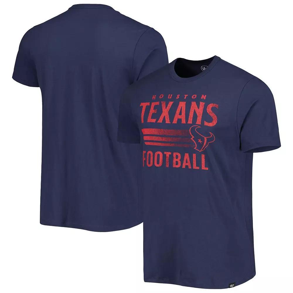 Men's '47 Navy Houston Texans Wordmark Rider Franklin T-Shirt,  Product Image