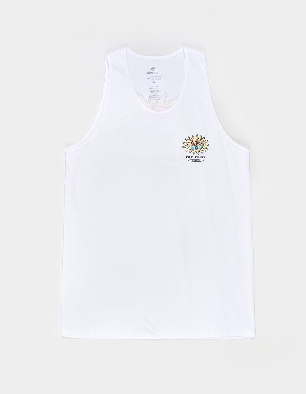 RIP CURL Sun Surf Mens Tank Top - WHITE Product Image