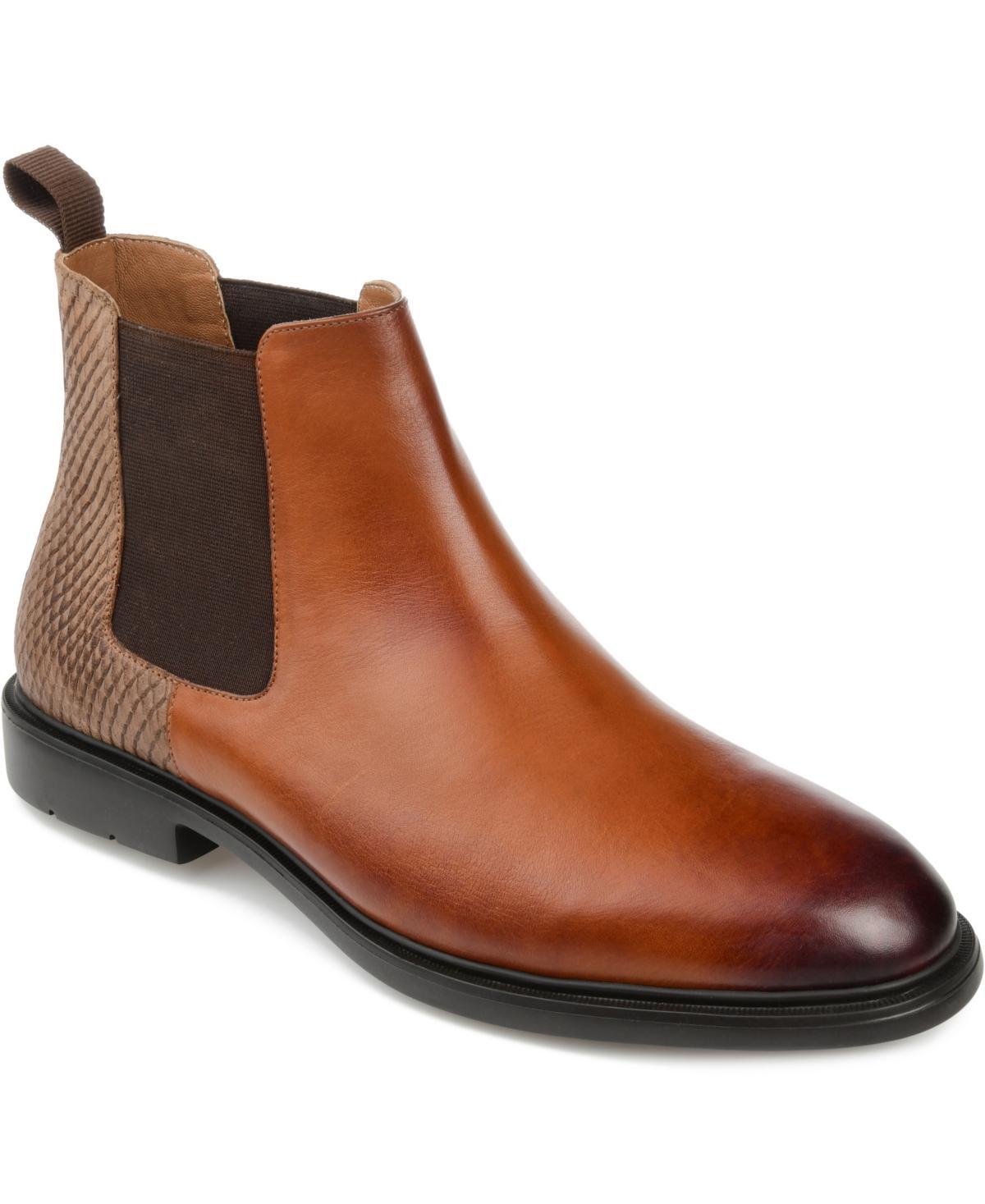 Thomas & Vine Oswald Mens Leather Chelsea Boots Red Product Image