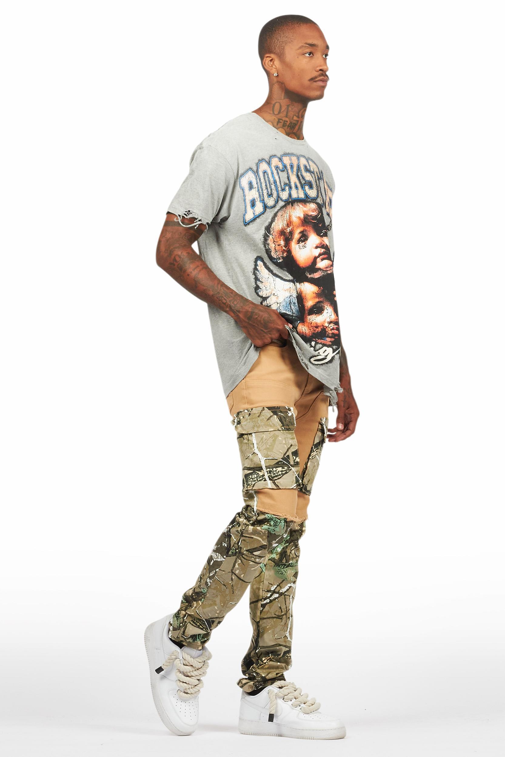 Jovala Grey Oversized T-Shirt Female Product Image