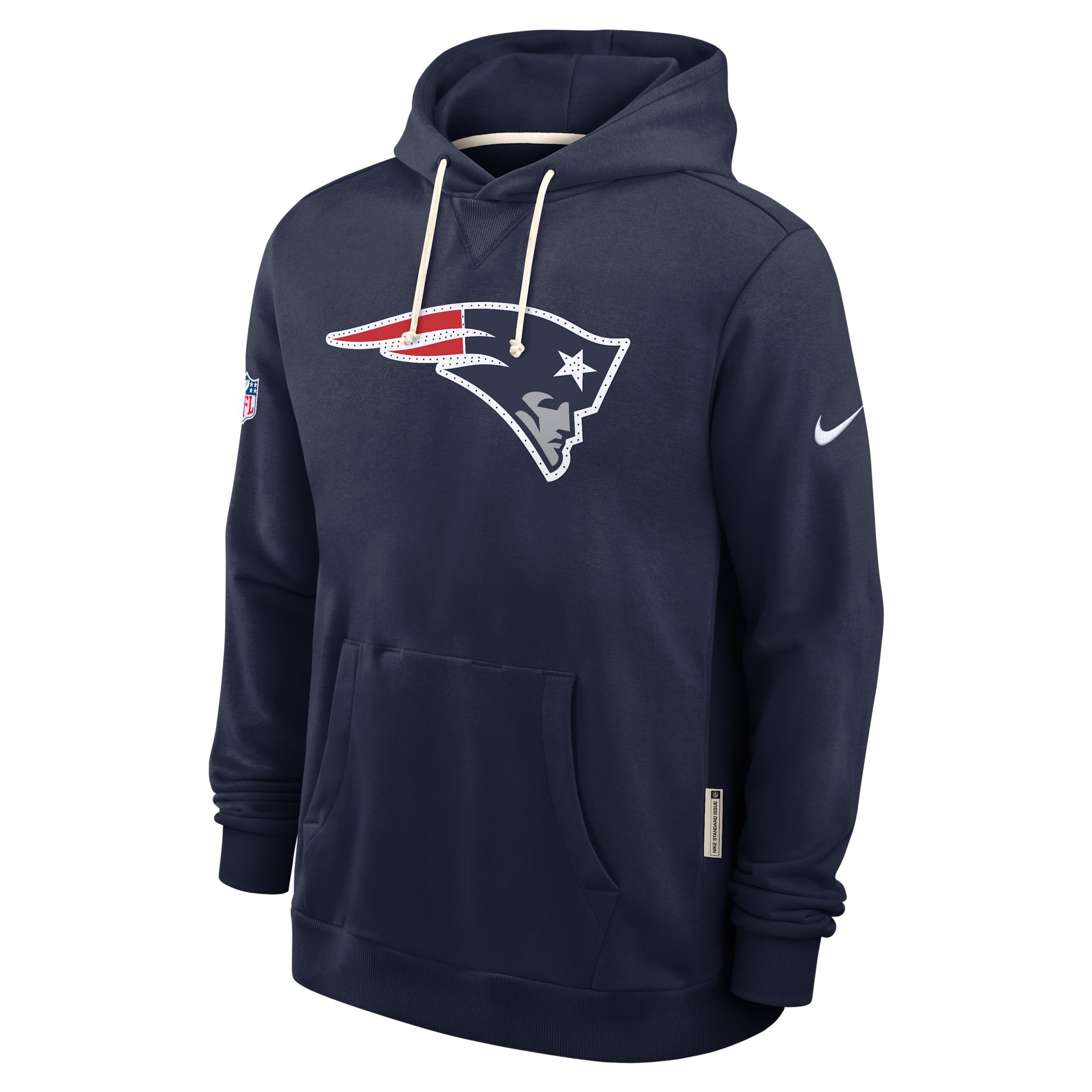 New England Patriots Initial Home Sideline Nike Mens Dri-FIT NFL Pullover Hoodie | 03AZ41S8K-A0M Product Image