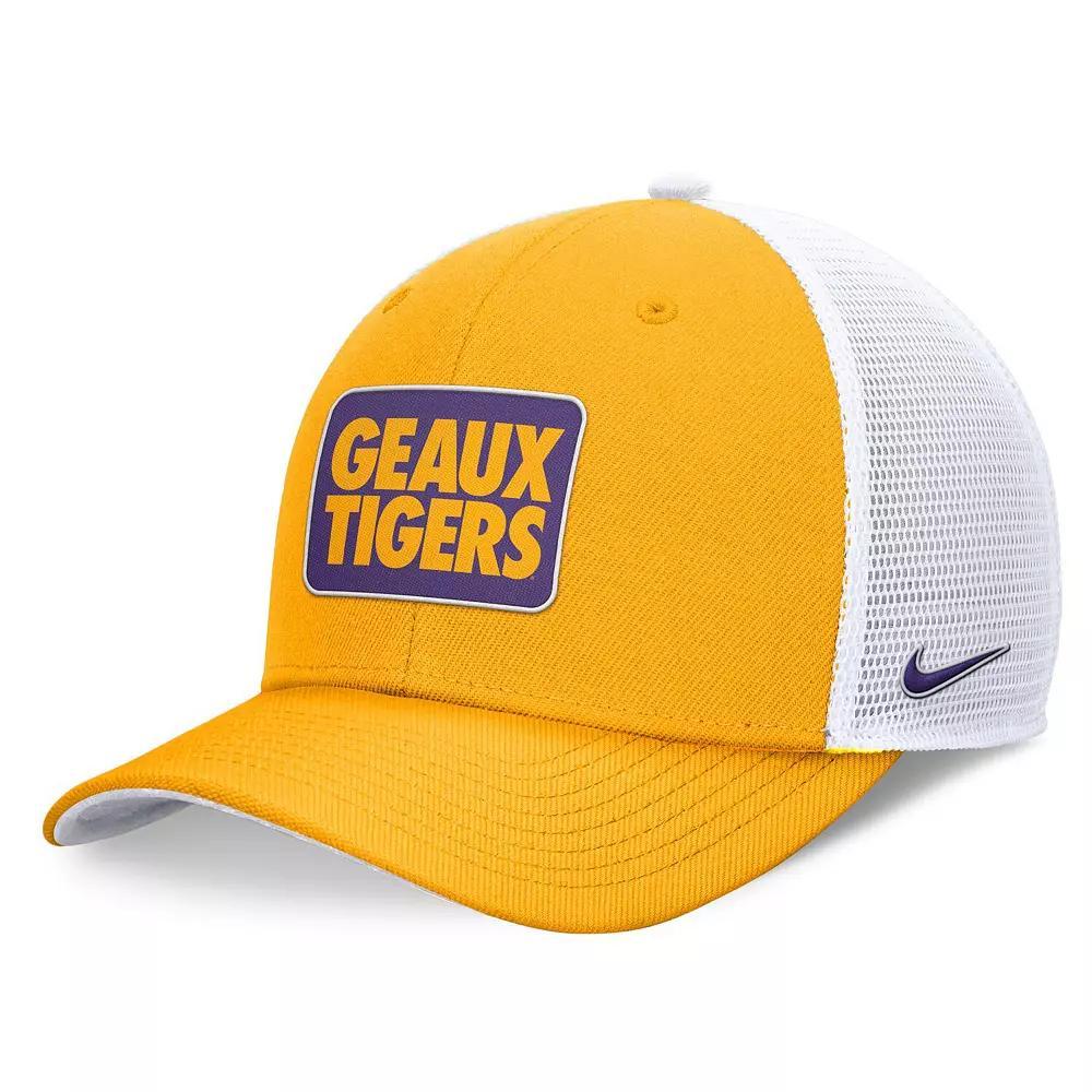 Men's Nike Yellow/White LSU Tigers Local Rise Trucker Adjustable Hat,  Product Image