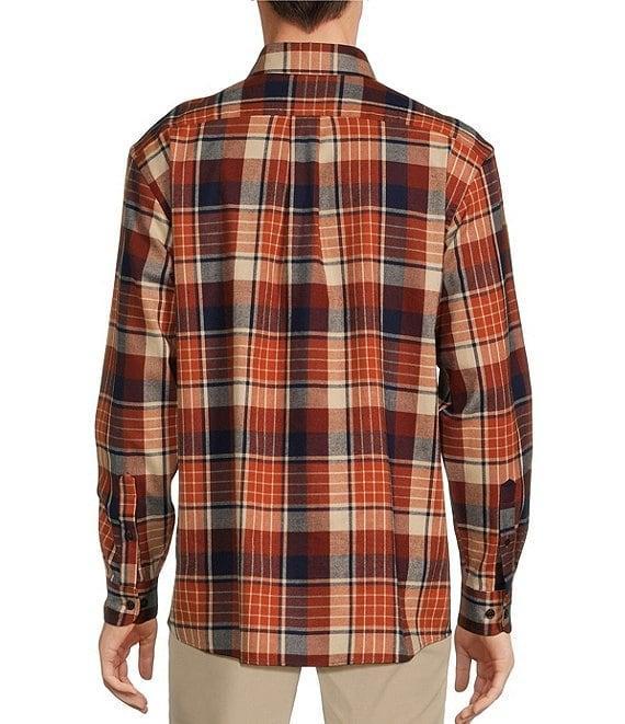 Roundtree & Yorke Long Sleeve Large Plaid Portuguese Flannel Sport Shirt Product Image