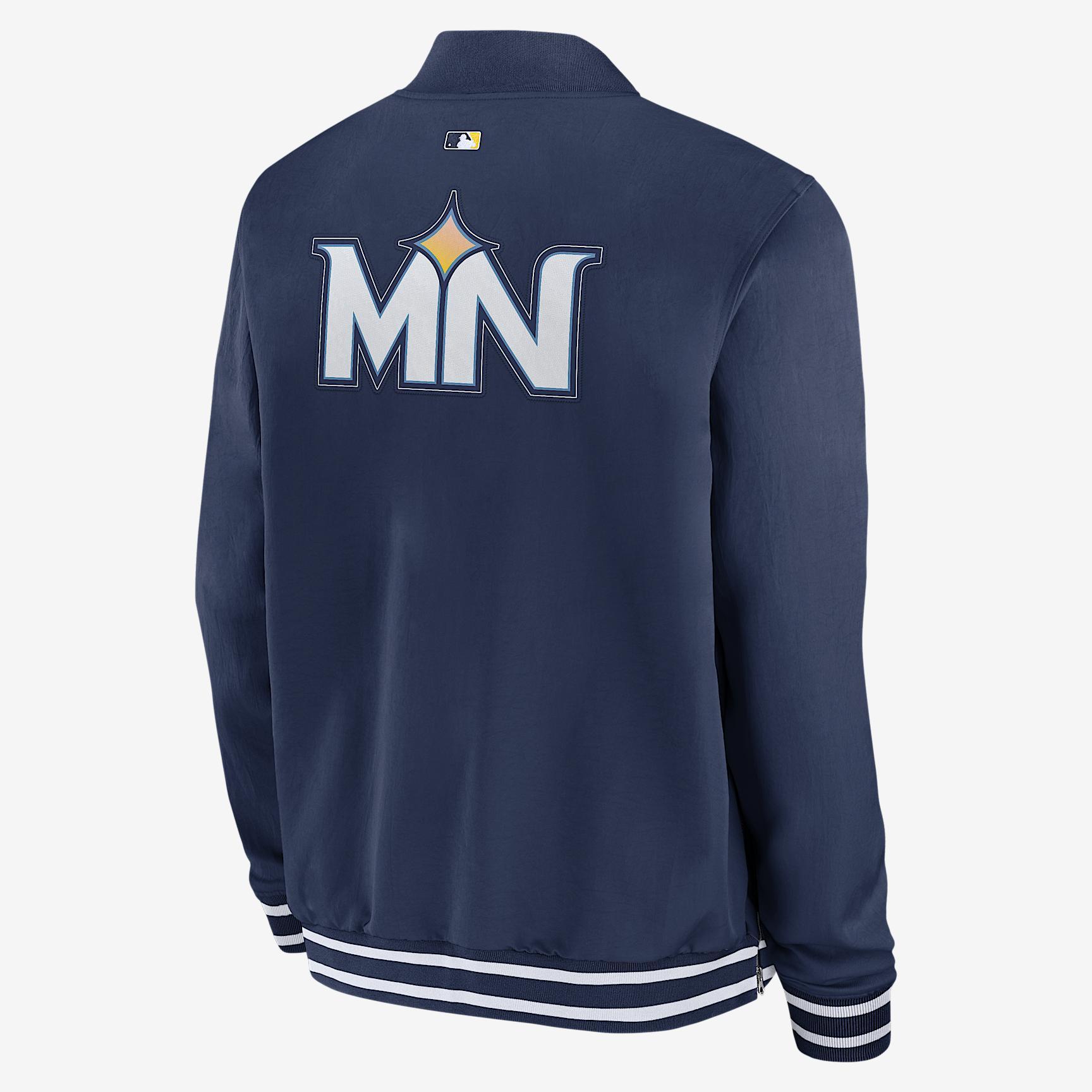 Minnesota Twins Authentic Collection City Connect Nike Men's MLB Full-Zip Bomber Jacket Product Image
