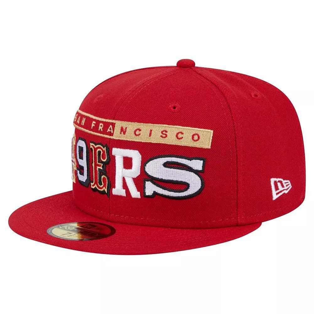 Men's New Era Scarlet San Francisco 49ers Ransom 59FIFTY Fitted Hat, Size: 6 7/8, Red Product Image