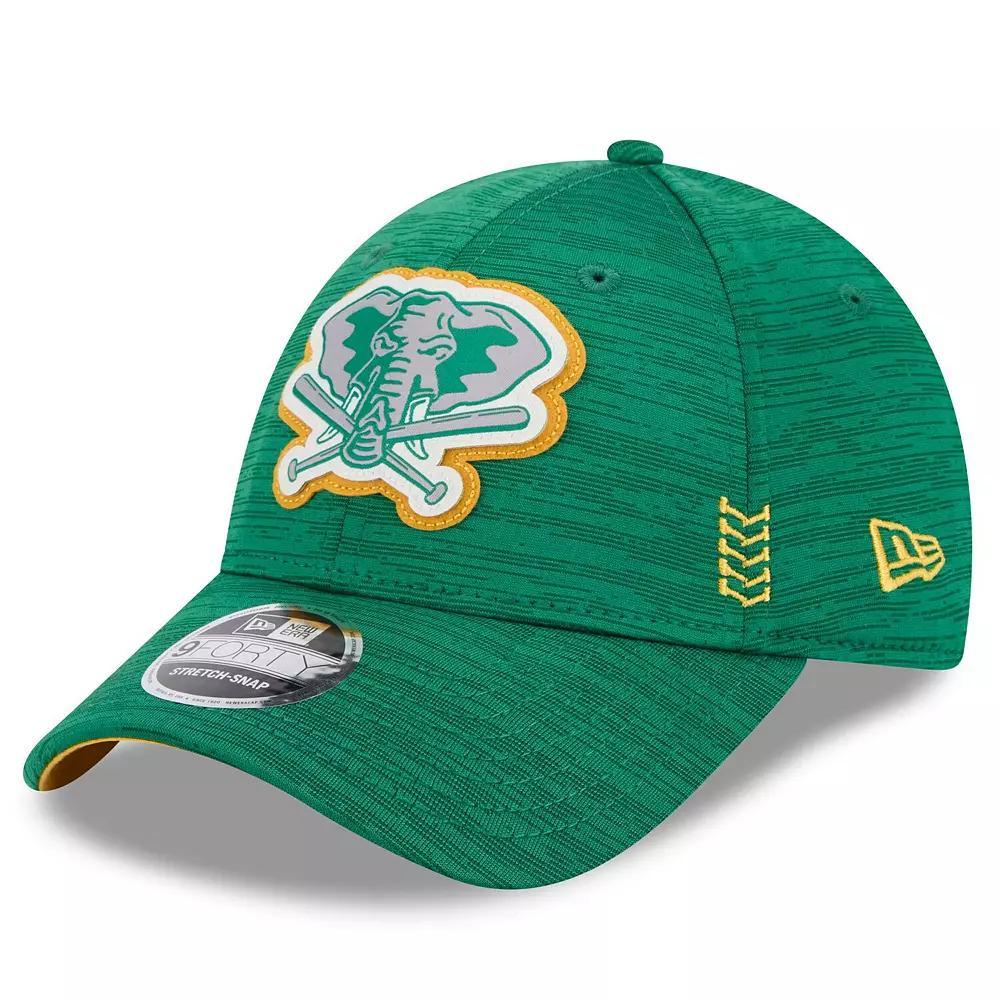 Men's New Era  Green Oakland Athletics 2024 Clubhouse 9FORTY Adjustable Hat Product Image