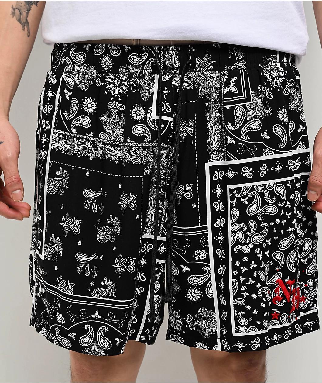$AD BOYZ by Junior H X Lost Hills Nails Black Mesh Shorts Product Image