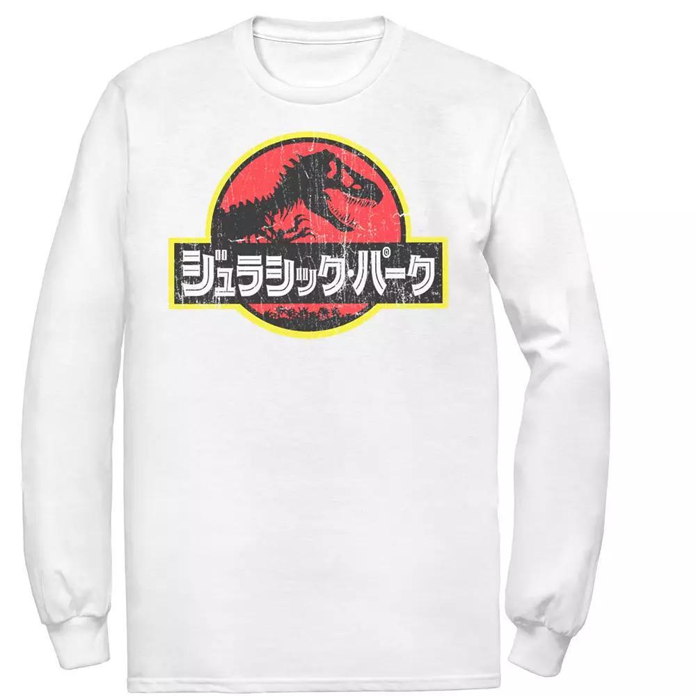 Men's Jurassic Park Logo Japanese Logo Silhouette Tee, Size: XXL, White Product Image