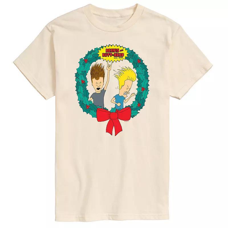 Big & Tall Beavis & Butthead Rockin Wreath Tee, Men's, Size: Large Tall, Black Product Image