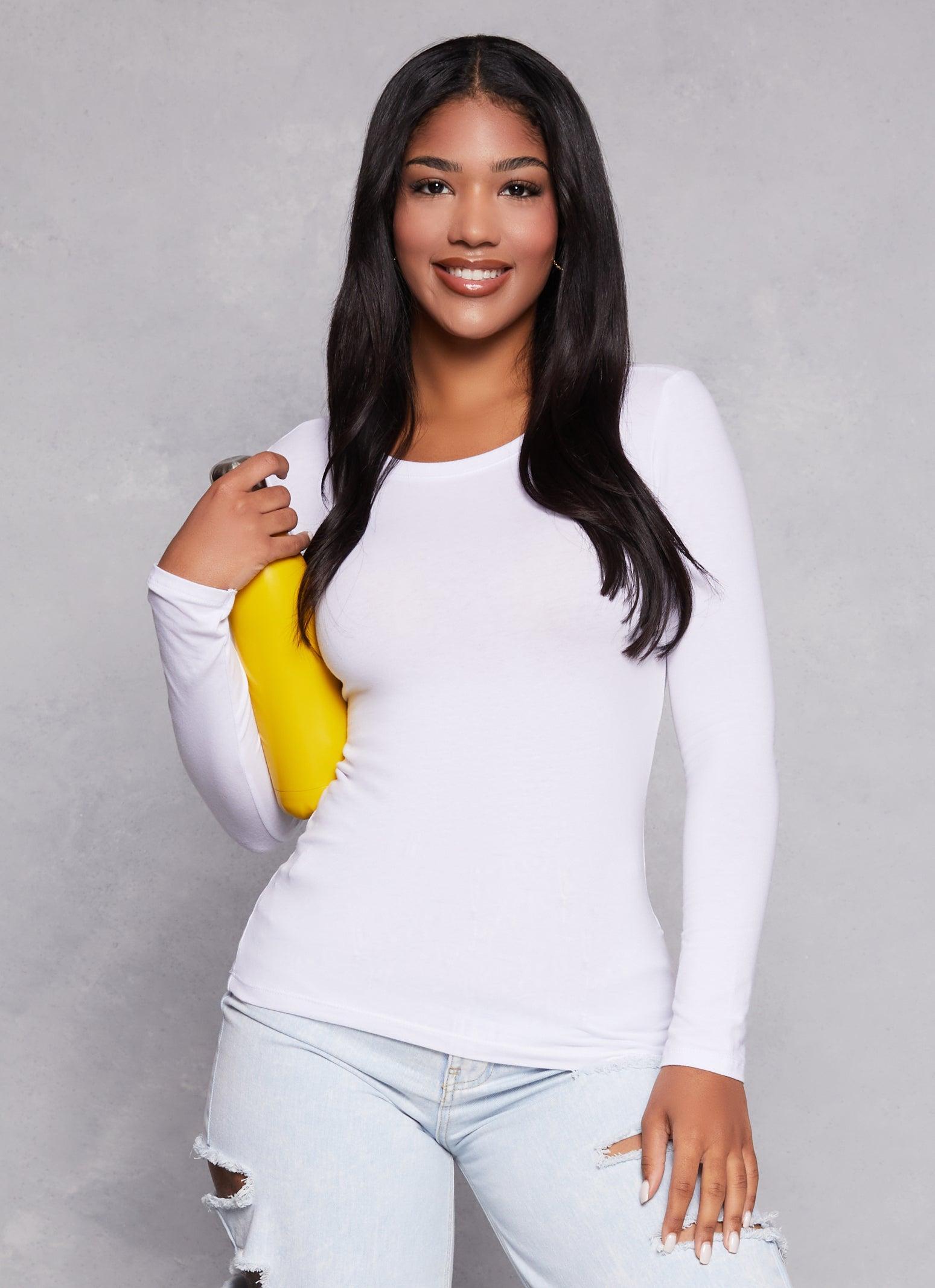 Womens Long Sleeve Crew Neck Top Product Image