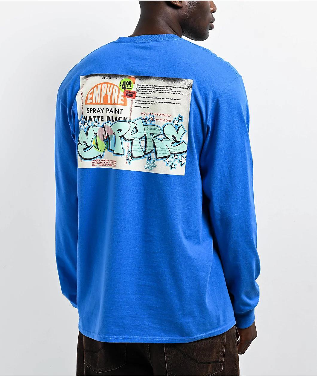 Empyre Spray Can Blue Long Sleeve T-Shirt Product Image