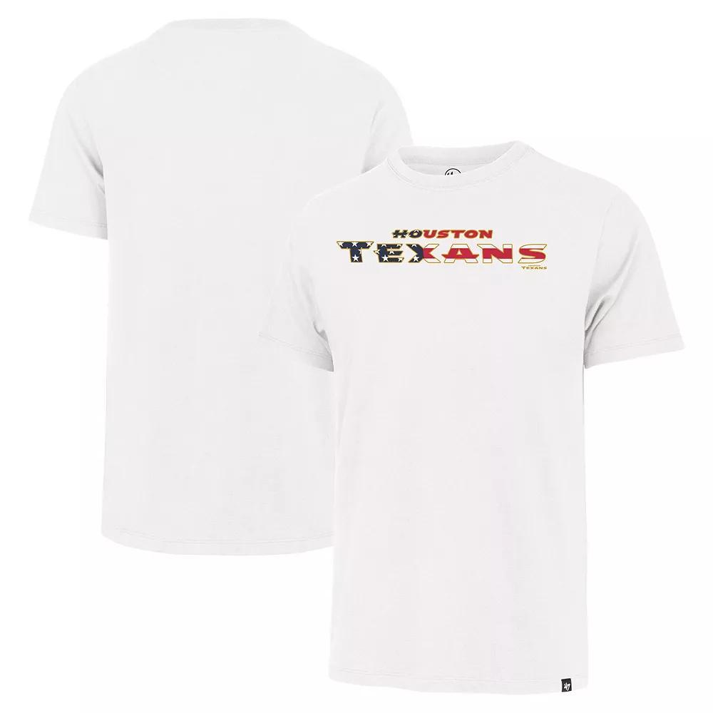 Men's '47 White Houston Texans Flag Script Franklin T-Shirt, Size: XL Product Image