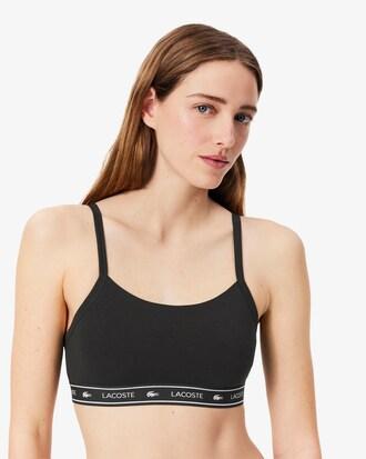 Stretch Cotton Logo Band Bralette Product Image