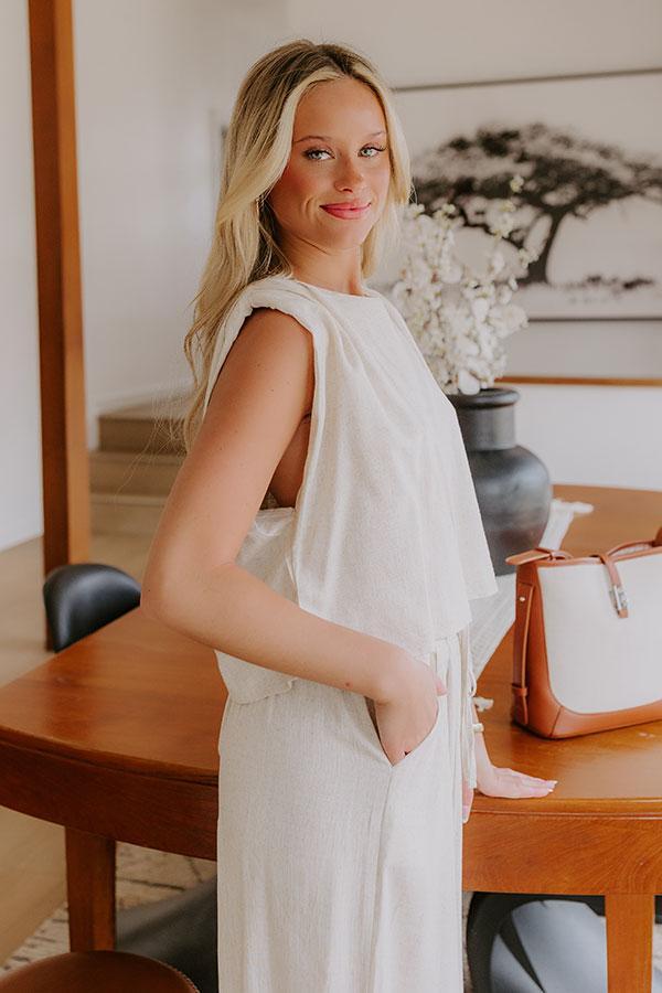 Boardwalk Stroll Linen-Blend Top Product Image