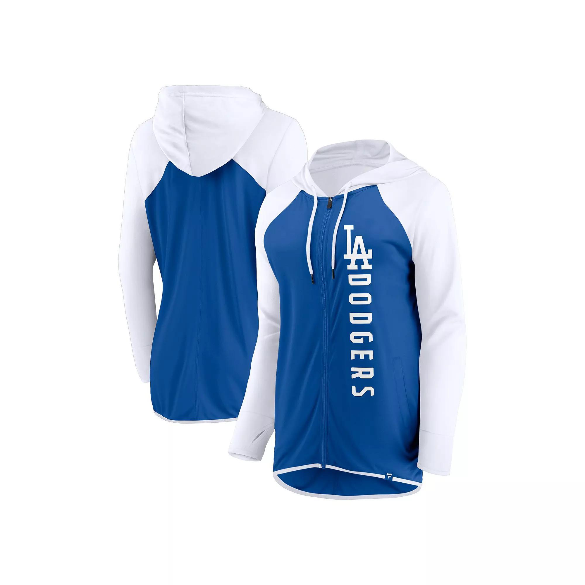 Women's Fanatics Branded Royal/White Los Angeles Dodgers Forever Fan Full-Zip Hoodie Jacket, Size: XS, Blue Product Image