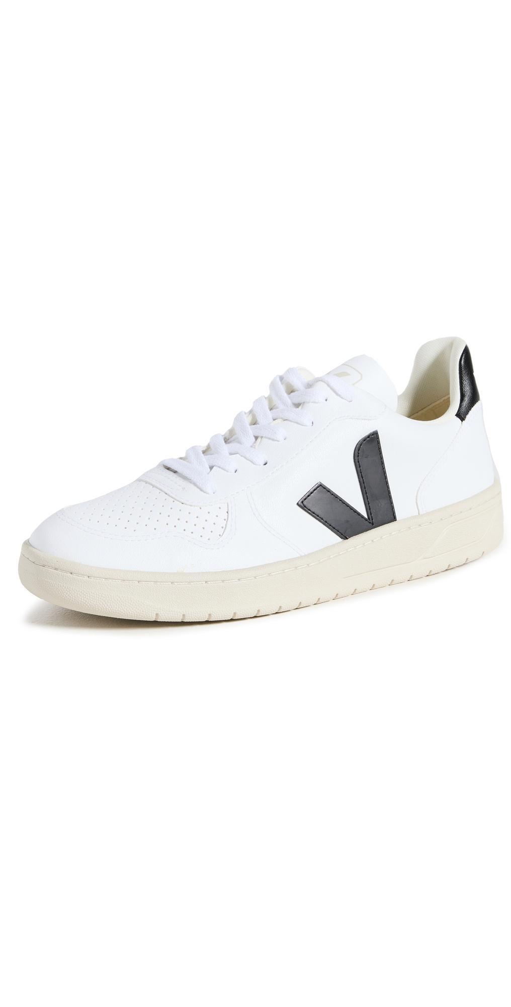 Veja Mens V-10 Lace Up Leather Sneakers Product Image