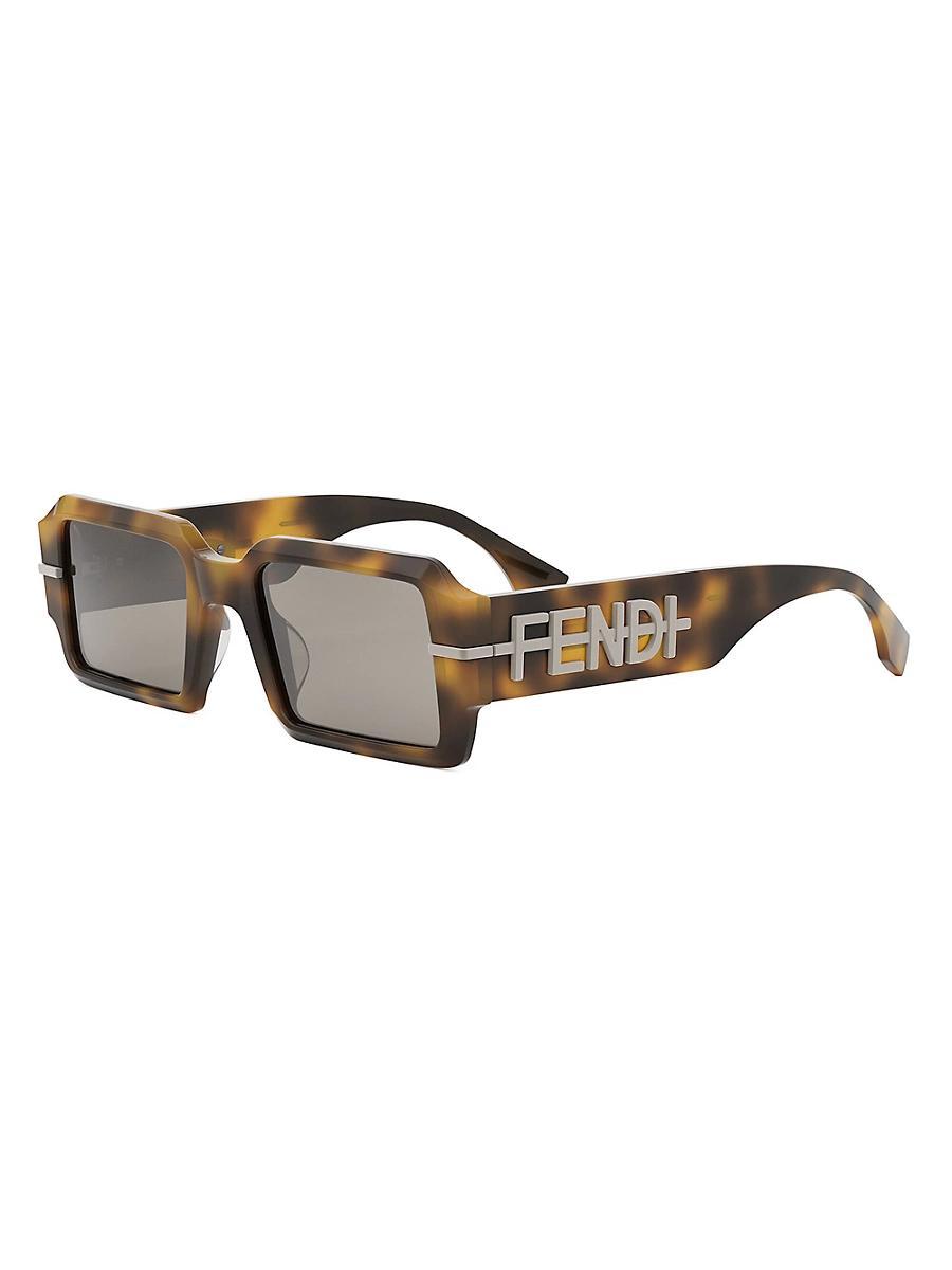 Mens Fendigraphy Acetate Rectangle Sunglasses Product Image