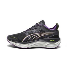 PUMA ForeverRun NITRO Winterized Womens Running Shoes in Black/Purple Pop/Yellow Burst Product Image