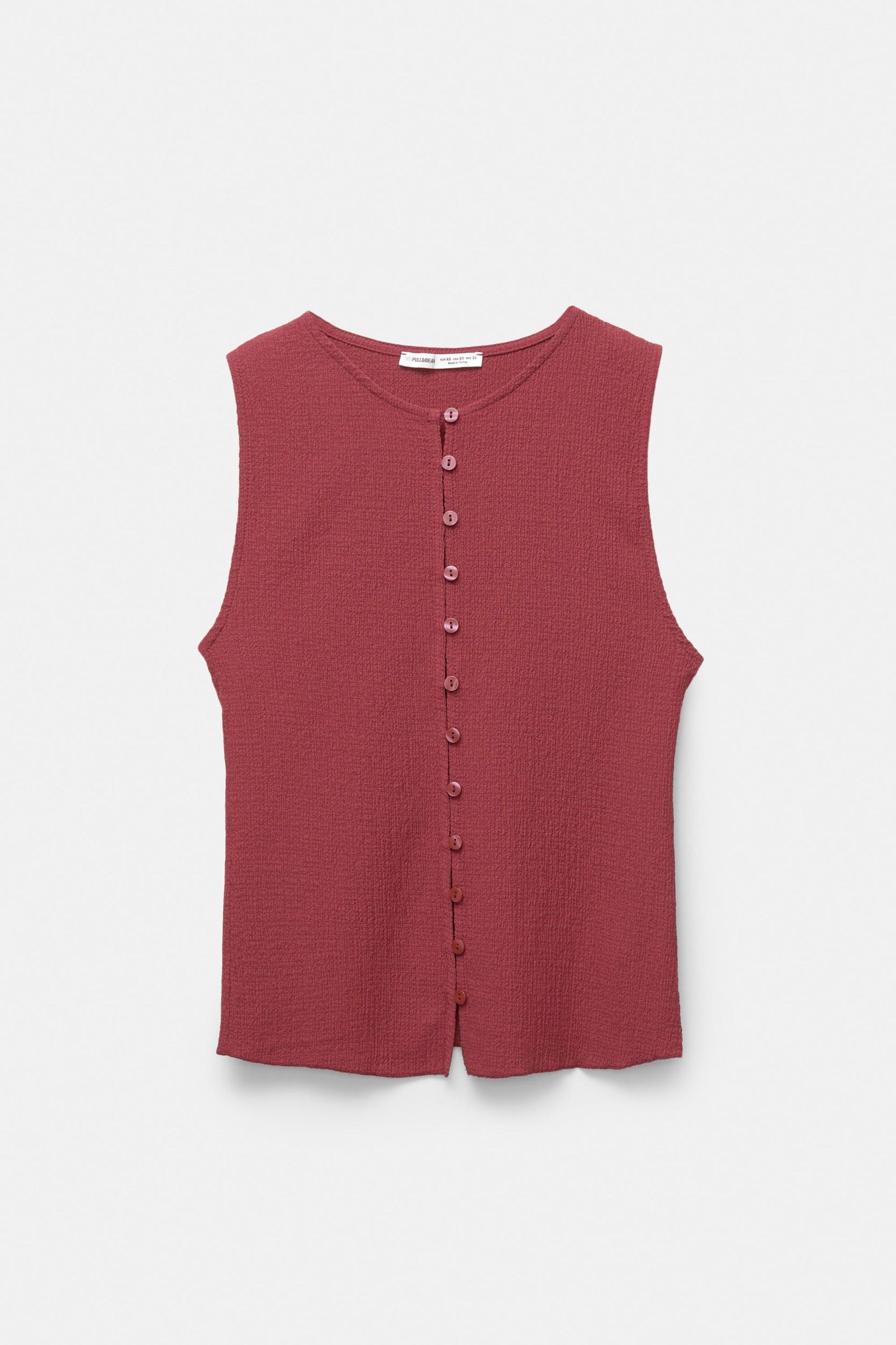 Rustic top with buttons Product Image