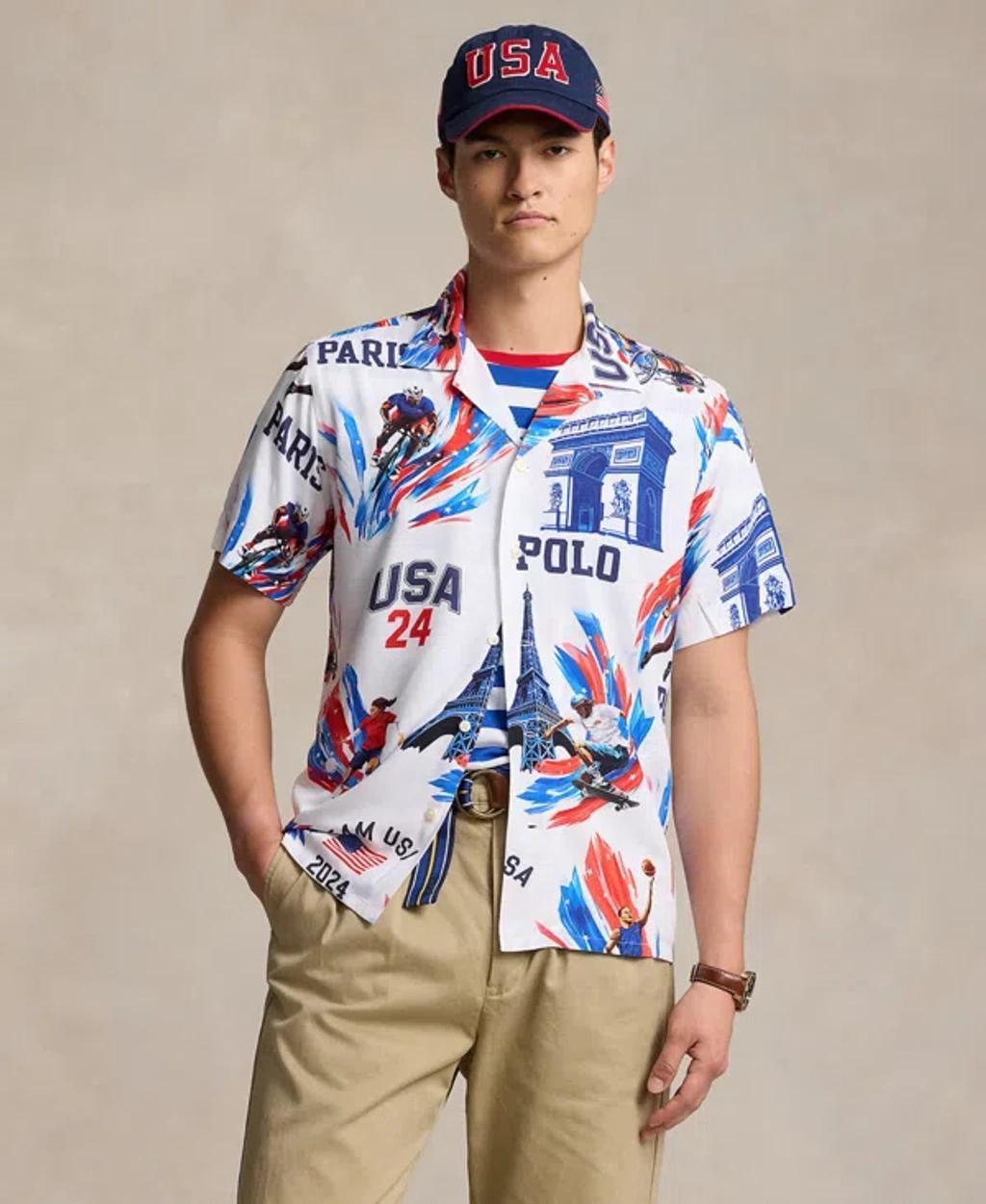 Men's Team Usa Camp Shirt In Multi Product Image