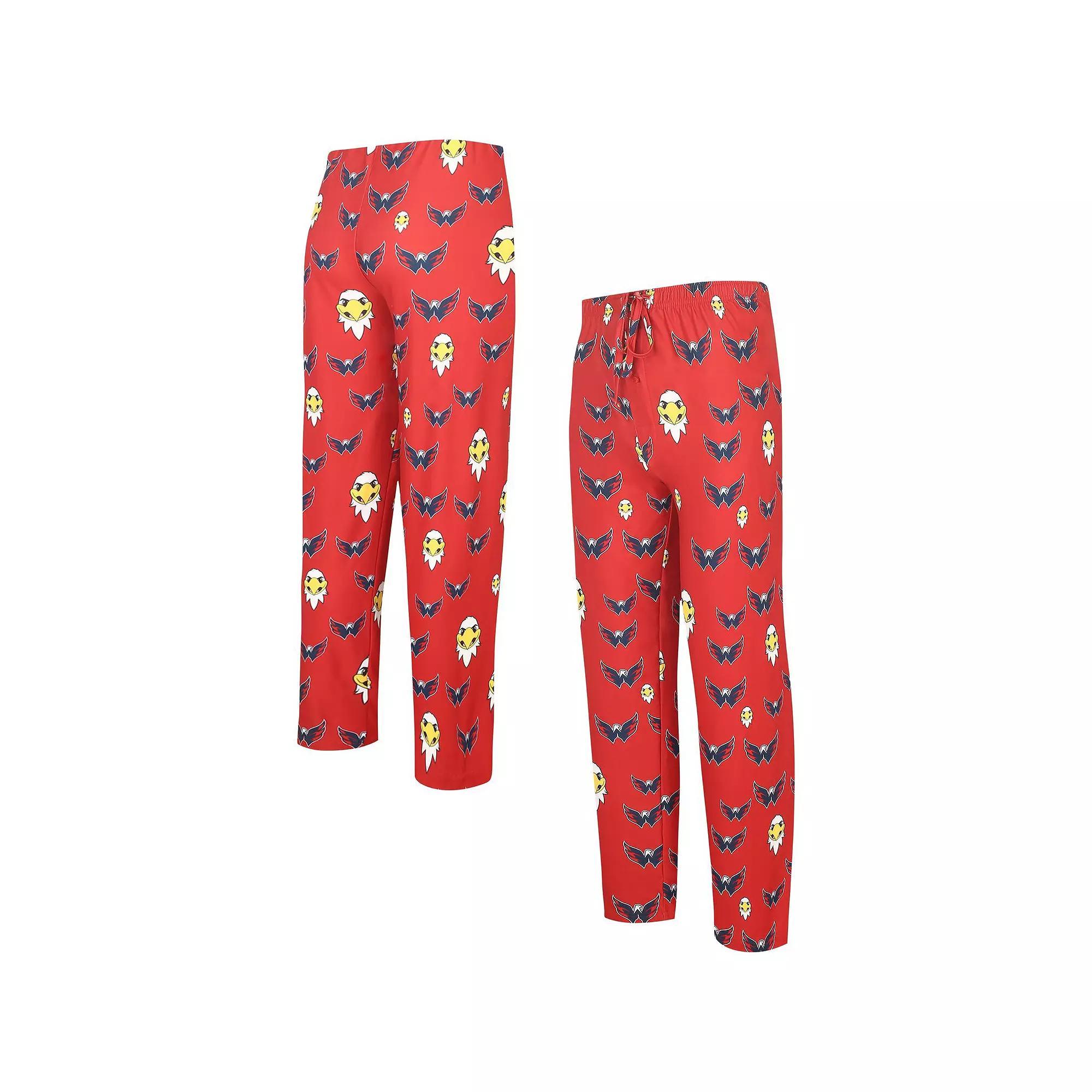 Men's Concepts Sport Red Washington Capitals Gauge Allover Print Knit Sleep Pants,  Product Image