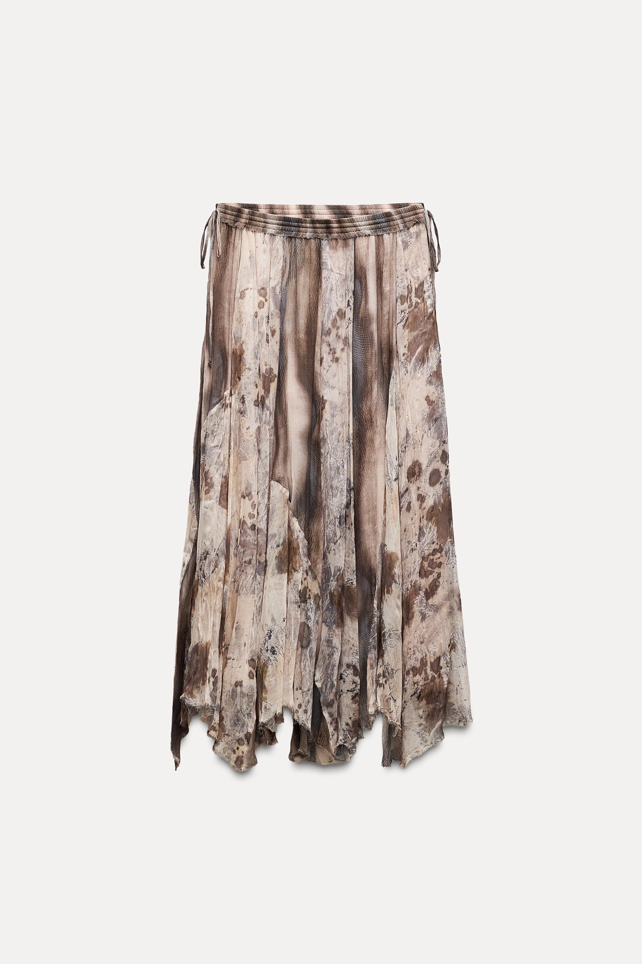 PRINTED PATCHWORK SKIRT ZW COLLECTION Product Image