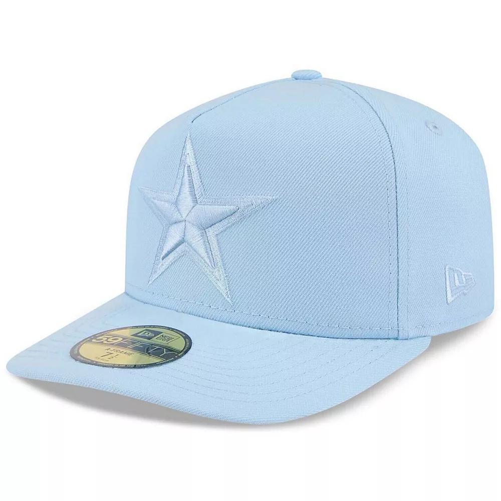 Men's New Era Light Blue Dallas Cowboys Color Pack A-Frame 59FIFTY Fitted Hat, Size: 6 7/8 Product Image