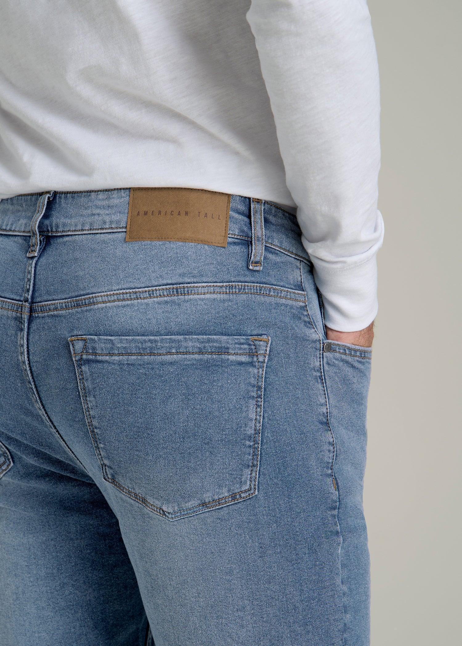 A.T. Basics Men's Carman Tapered fit Jeans for Tall Men in Tufts Blue Male Product Image