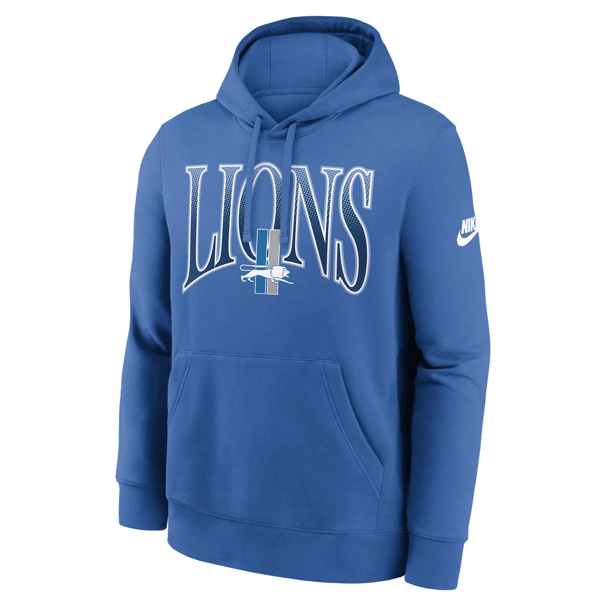 Detroit Lions Rewind Club Nike Mens NFL Pullover Hoodie | NKDK4KR9SV-2YT Product Image