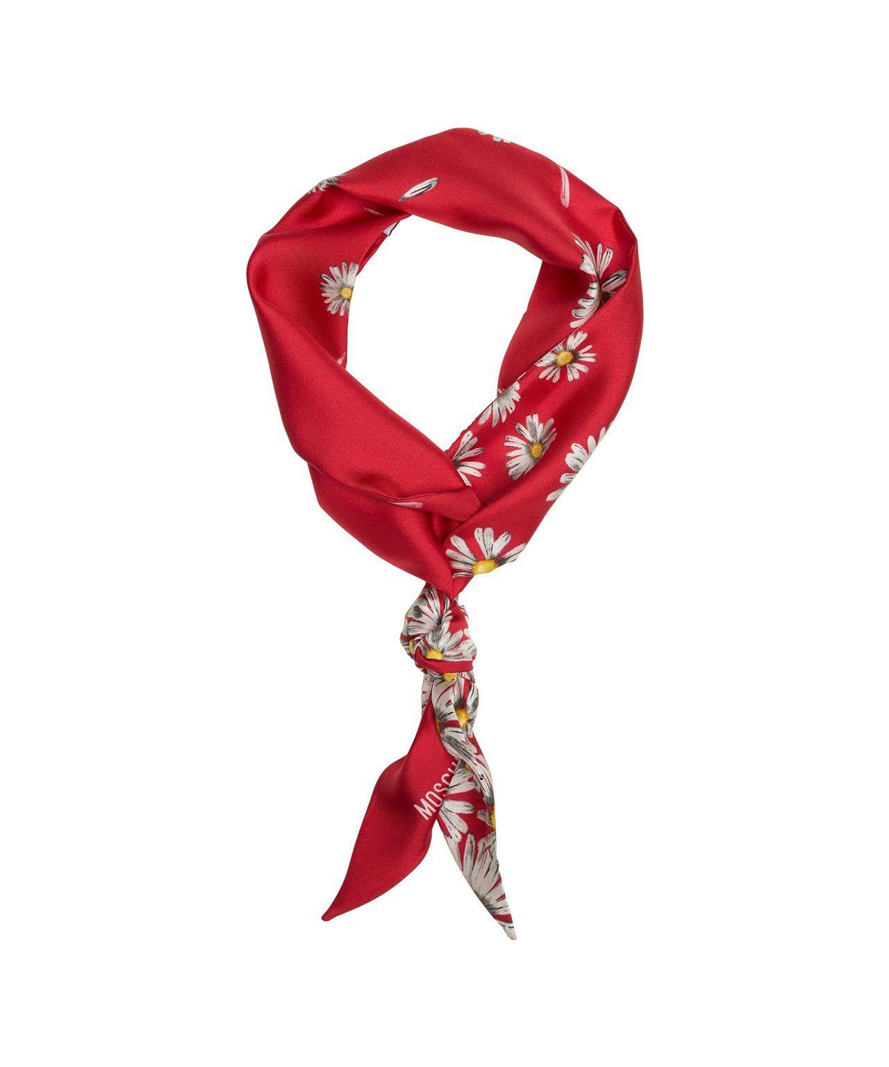 Silk foulard with print Product Image