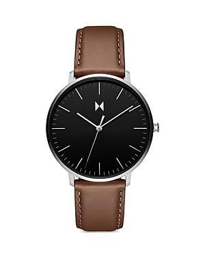 MVMT Mens Legacy Slim Panther Black Leather Strap Watch Product Image