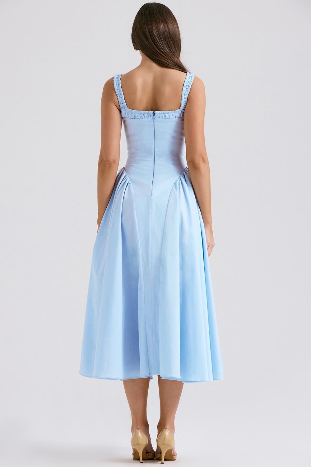 Dorothy  italian azure cotton midi sundress Product Image